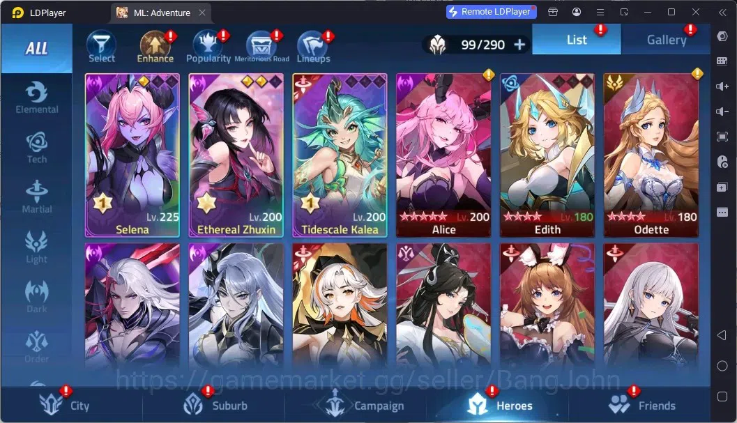 Mobile Legends: Adventure Accounts Global |LV 66|4,7M Power|VIP 7|Camp 47-5|Hero 99|1,009 Diamond|3 Awaken|14 RedStar|Detail 5