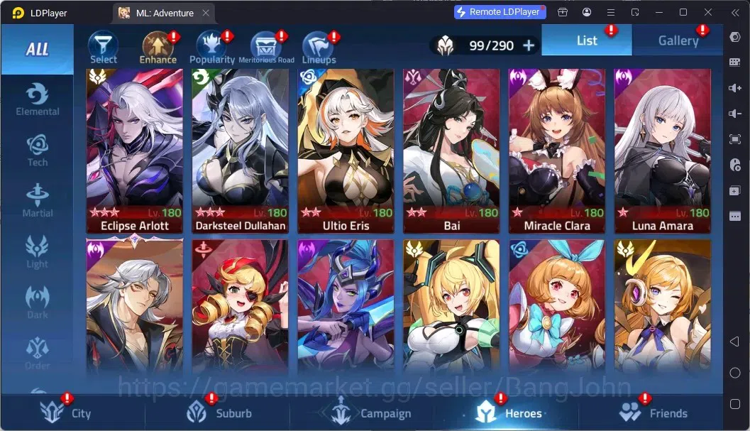 Mobile Legends: Adventure Accounts Global |LV 66|4,7M Power|VIP 7|Camp 47-5|Hero 99|1,009 Diamond|3 Awaken|14 RedStar|Detail 6