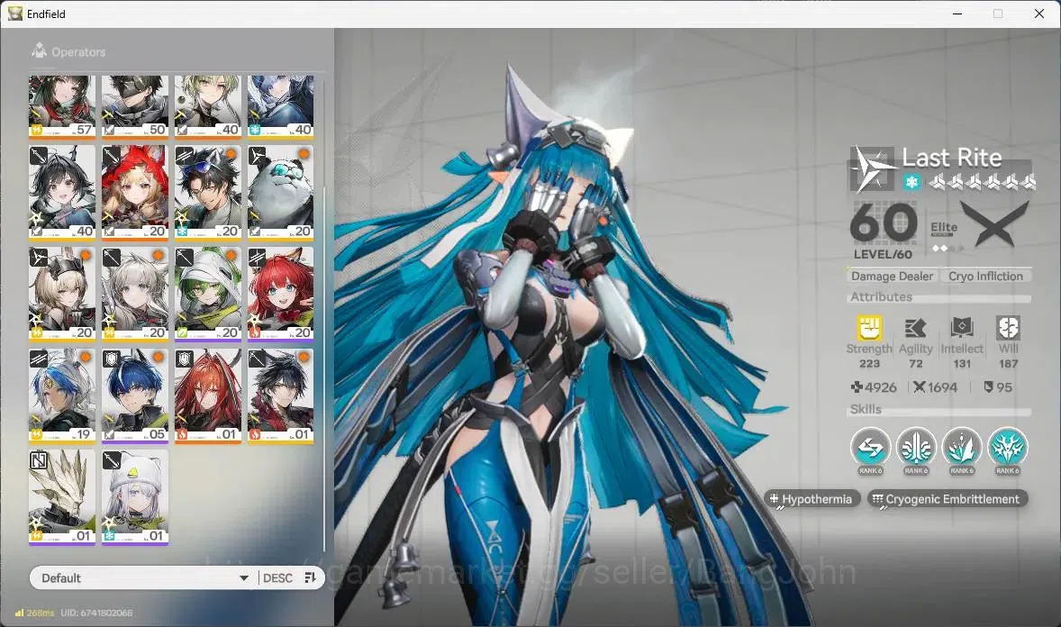 Arknights: Endfield Accounts NA EU| Lv 55 | 3 Limit+1 Sign | Limit (Yvonne,Zhua image 14
