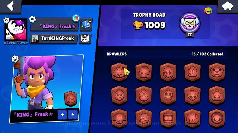 Brawl Stars Accounts 1009 Trophy|15 Brawlers 4 Max Lvl [Meeple,Bo,Edgar,Shelly]| 1 Epic Skins [Shiba Nita] 1 Rare|CN ON|Take 12