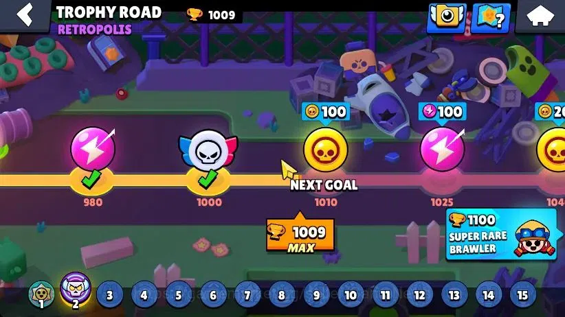 Brawl Stars Accounts 1009 Trophy|15 Brawlers 4 Max Lvl [Meeple,Bo,Edgar,Shelly]| 1 Epic Skins [Shiba Nita] 1 Rare|CN ON|Take 13