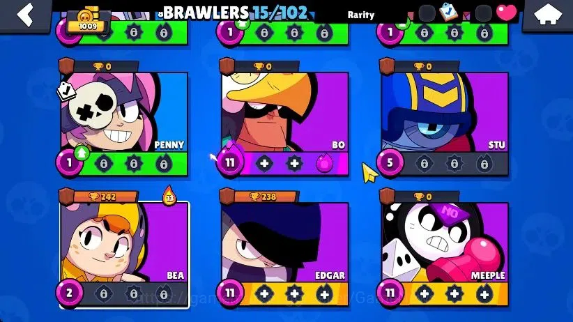 Brawl Stars Accounts 1009 Trophy|15 Brawlers 4 Max Lvl [Meeple,Bo,Edgar,Shelly]| 1 Epic Skins [Shiba Nita] 1 Rare|CN ON|Take 4
