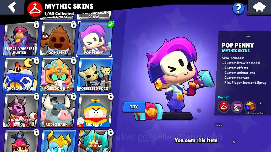 Brawl Stars Accounts Android | 1247 Thropy|18 Brawler-1 Max Lv(Colette  image 11