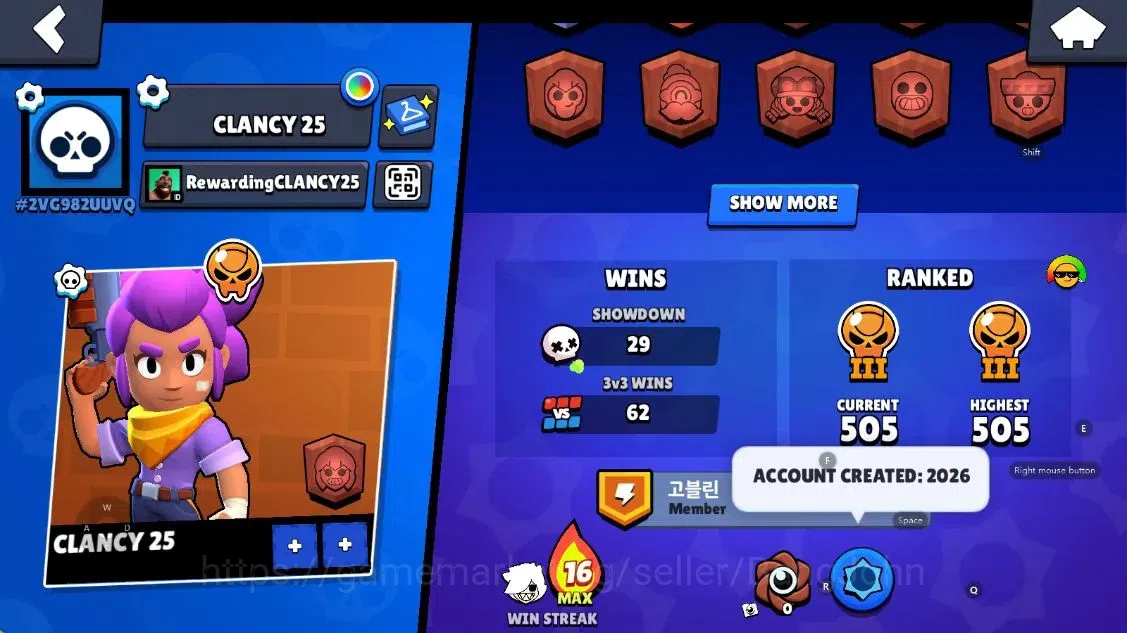 Brawl Stars Accounts Android | 1247 Thropy|18 Brawler-1 Max Lv(Colette  image 3