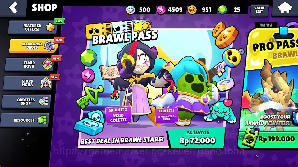 Brawl Stars Accounts Android | 1247 Thropy|18 Brawler-1 Max Lv(Colette  image 4