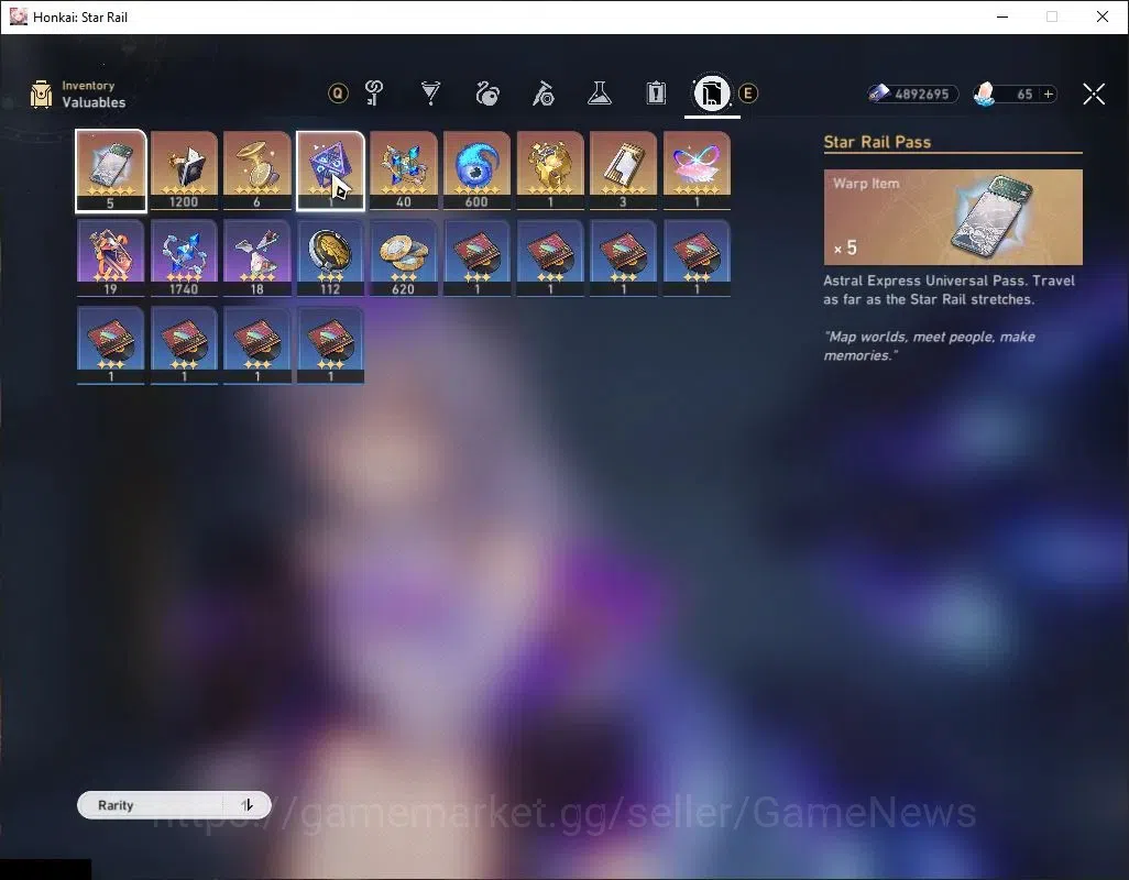 Honkai Star Rail Accounts Asia|TL 33|1 Golden Companion Spirit|4 Limited|Sil image 10