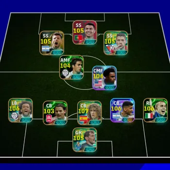 eFootball Accounts Legends & Iconic Players COLLECTIVE STRENGTH 3242 | NEW MARCELO, NEW PUYOL, FABIO CANNAVARO, CR. 7 | GG