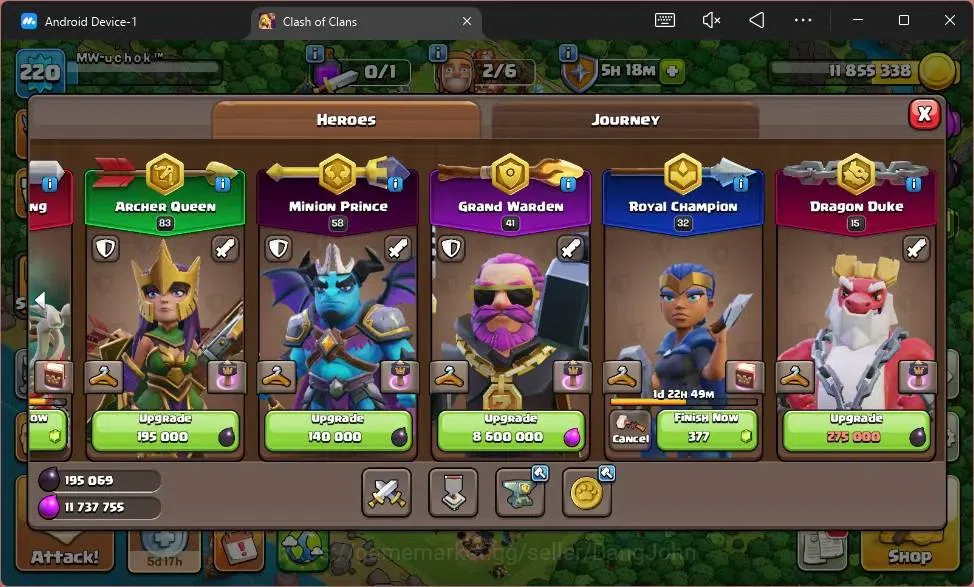 Clash of Clans Accounts Global |TH17-BH|LVL 220|HH 9|BK60,AQ83,MP58,GW41,R image 12