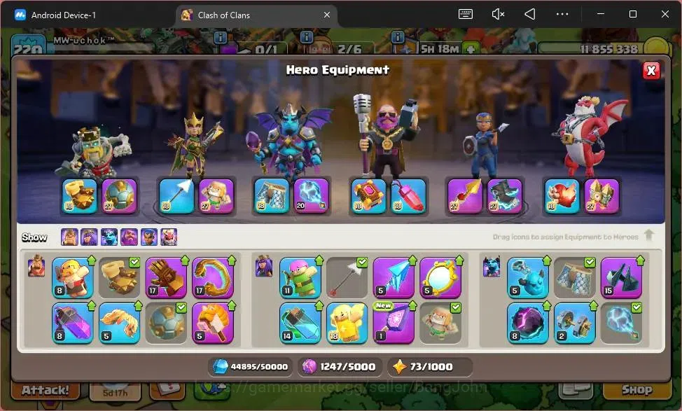 Clash of Clans Accounts Global |TH17-BH|LVL 220|HH 9|BK60,AQ83,MP58,GW41,R image 13