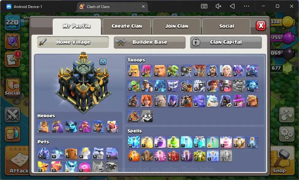 Clash of Clans Accounts Global |TH17-BH|LVL 220|HH 9|BK60,AQ83,MP58,GW41,R image 2