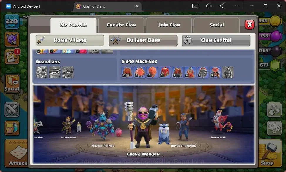 Clash of Clans Accounts Global |TH17-BH|LVL 220|HH 9|BK60,AQ83,MP58,GW41,R image 3