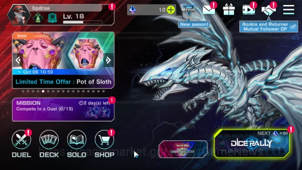 Yu-Gi-Oh! Master Duel Accounts Mid-Level Android|Lv 18|20 Decks|Dracotail,Kewl Elfnote,Sky 1
