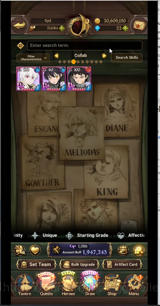 The Seven Deadly Sins: Grand Cross Accounts ASIA | 1,9M CC | 1 LR elizabeth | 5 UR Merlin & Es image 5