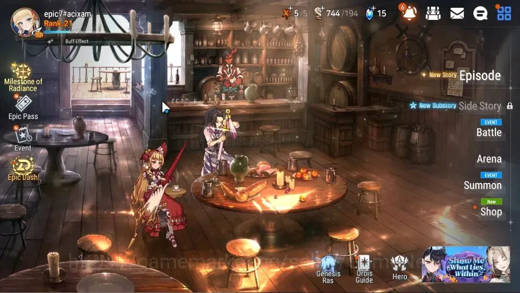 Epic Seven Accounts Limited Hero GLOBAL UnVerif|New Era|2 ML(TR Elvira,LR Krau)+Tywin,Landy,Tenebria,Etc|PoH ON|Abyss F 1