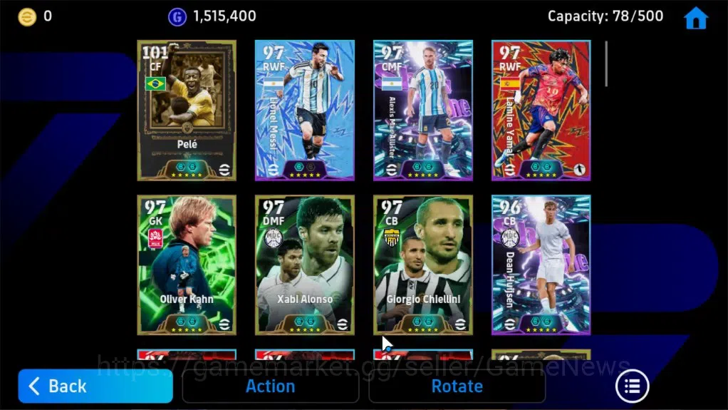 eFootball Accounts Legends & Iconic Players Android|Epic Pele,Oliver Kahn,Xabi Alonso,Giorgio Chiellini,El-Hadji Diouf,Eden 5