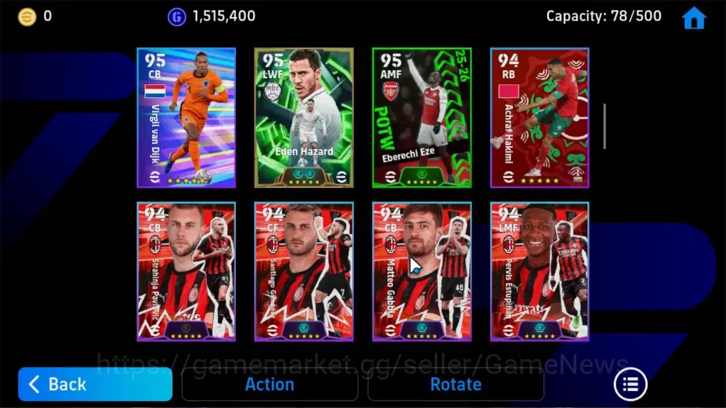 eFootball Accounts Legends & Iconic Players Android|Epic Pele,Oliver Kahn,Xabi Alonso,Giorgio Chiellini,El-Hadji Diouf,Eden 7