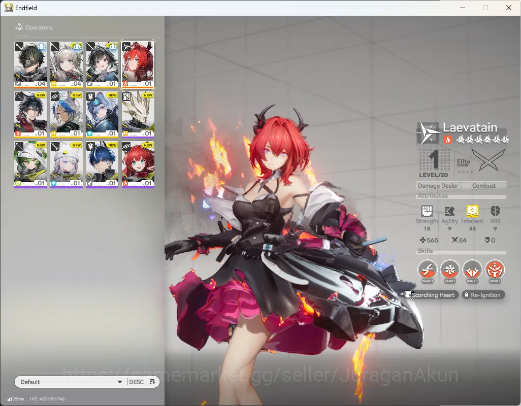 Arknights: Endfield Accounts Asia|Day1 Login| Fresh Starter Meta Laevatain + 20 image 1