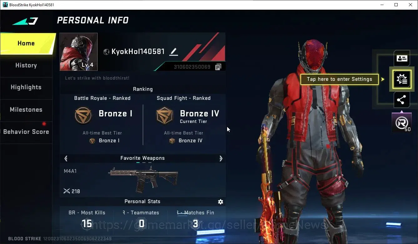Blood Strike Accounts ASIA|1 ULTRA M700-Boitatá | M4A1 Lv10 | Vector Lv4 image 2