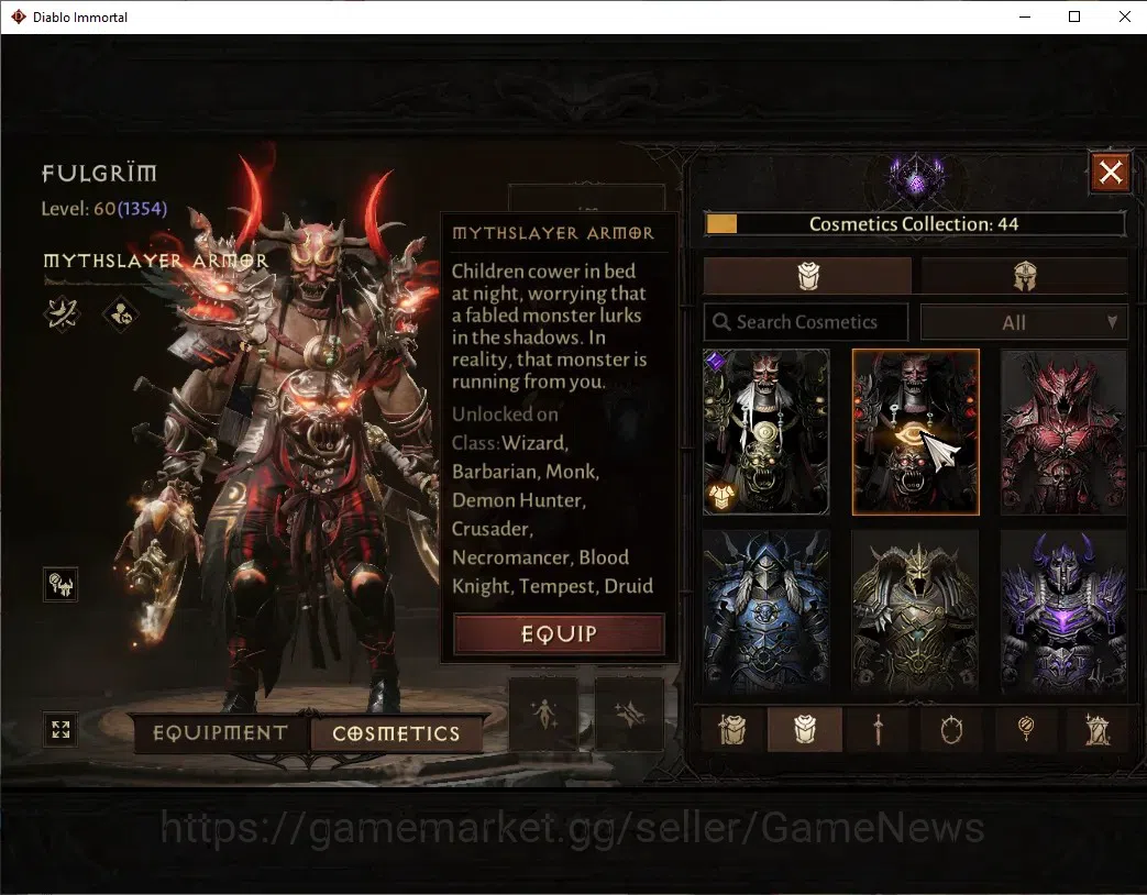 Diablo Immortal Accounts Sea - Izual|CS OFF|Lv60(1354)|Barbarian|51k CR|Res image 12