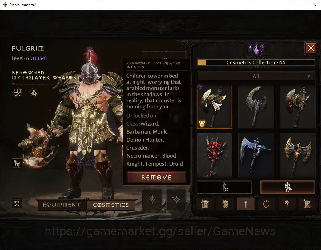 Diablo Immortal Accounts Sea - Izual|CS OFF|Lv60(1354)|Barbarian|51k CR|Res image 17