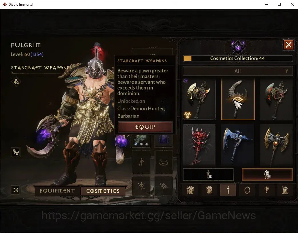 Diablo Immortal Accounts Sea - Izual|CS OFF|Lv60(1354)|Barbarian|51k CR|Res image 18