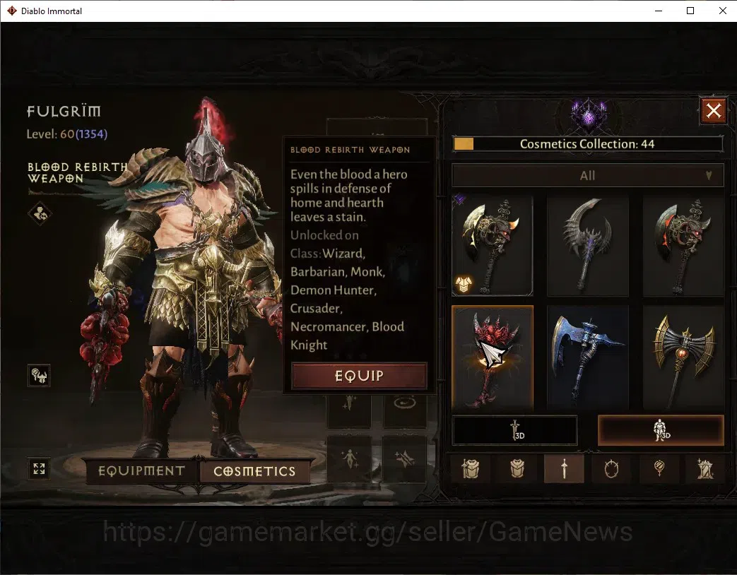 Diablo Immortal Accounts Sea - Izual|CS OFF|Lv60(1354)|Barbarian|51k CR|Res image 20
