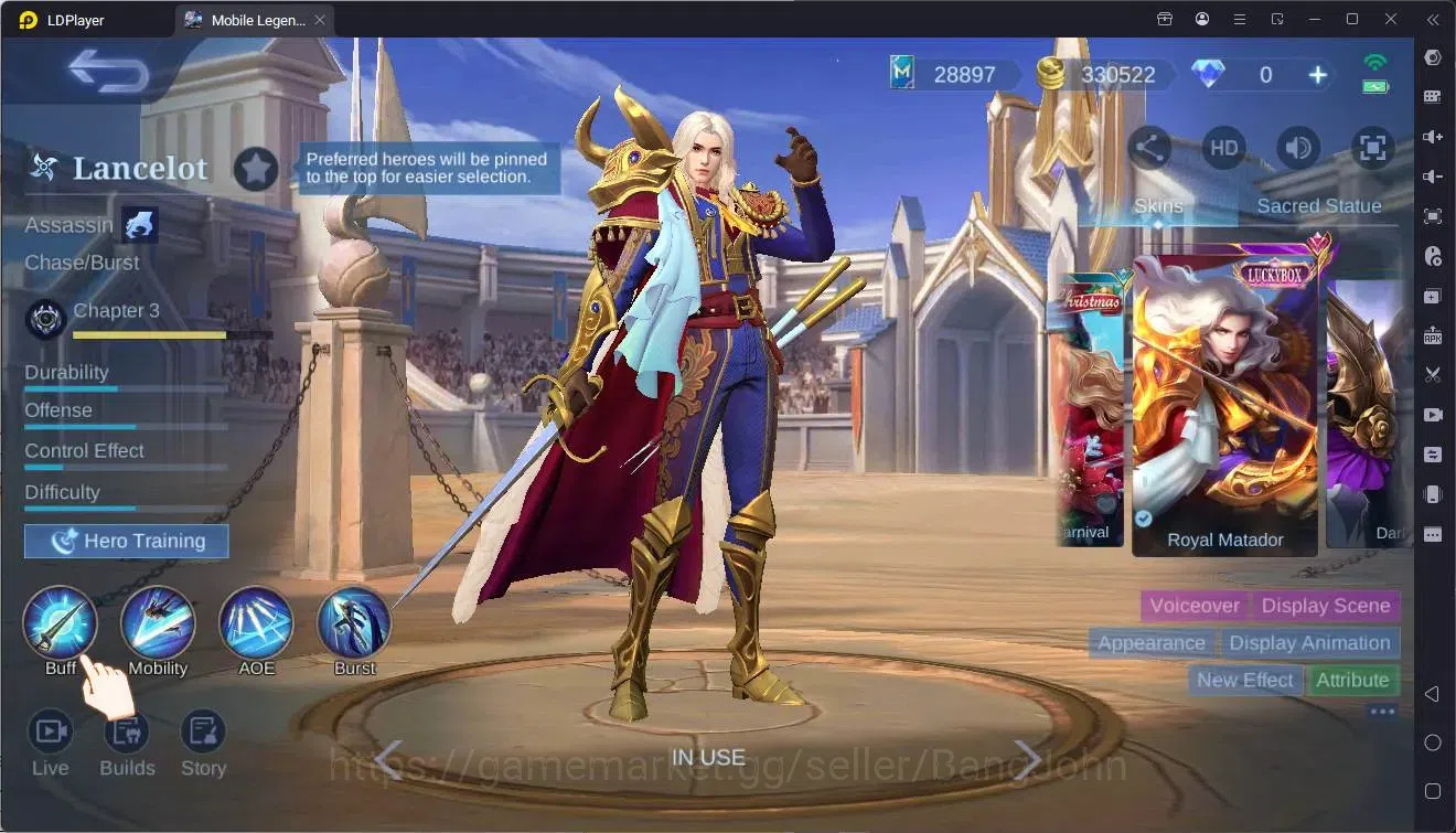 Mobile Legends: Bang Bang Accounts Global|Hero 133|Skin 270|Renowned|KOF Karina|TFM R image 16
