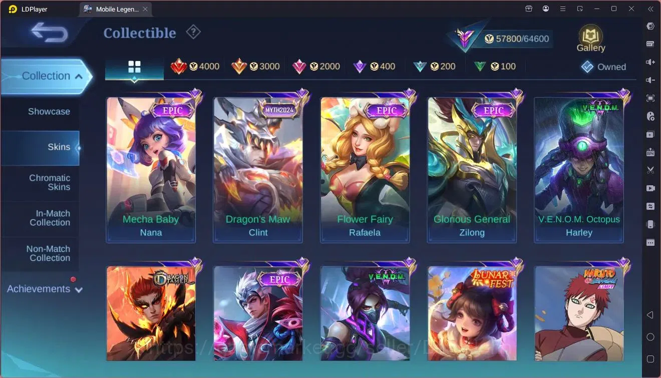 Mobile Legends: Bang Bang Accounts Global|Hero 133|Skin 270|Renowned|KOF Karina|TFM R image 8