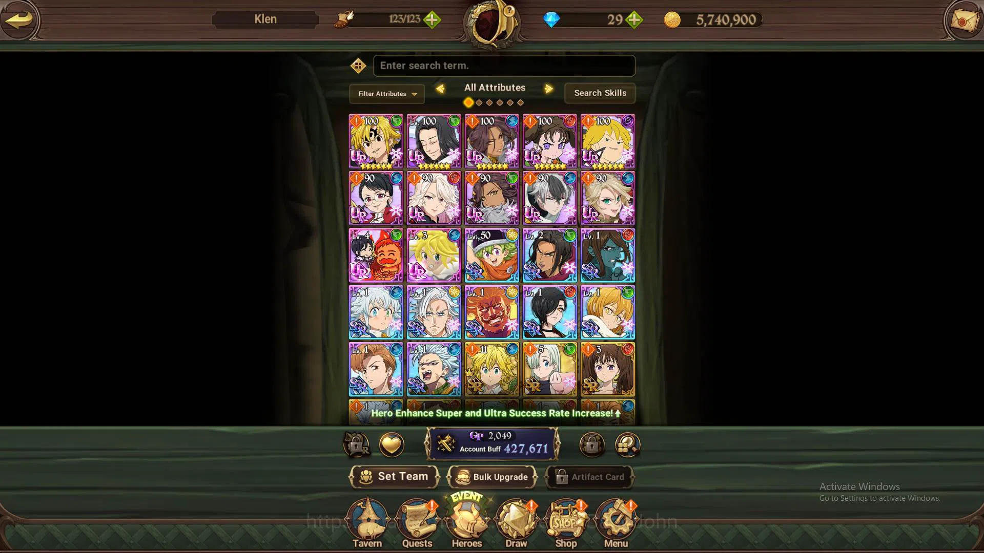 The Seven Deadly Sins: Grand Cross Accounts GLOBAL|427K CC|UR Merlin&Escanor,DK Meliodas,etc|D image 3