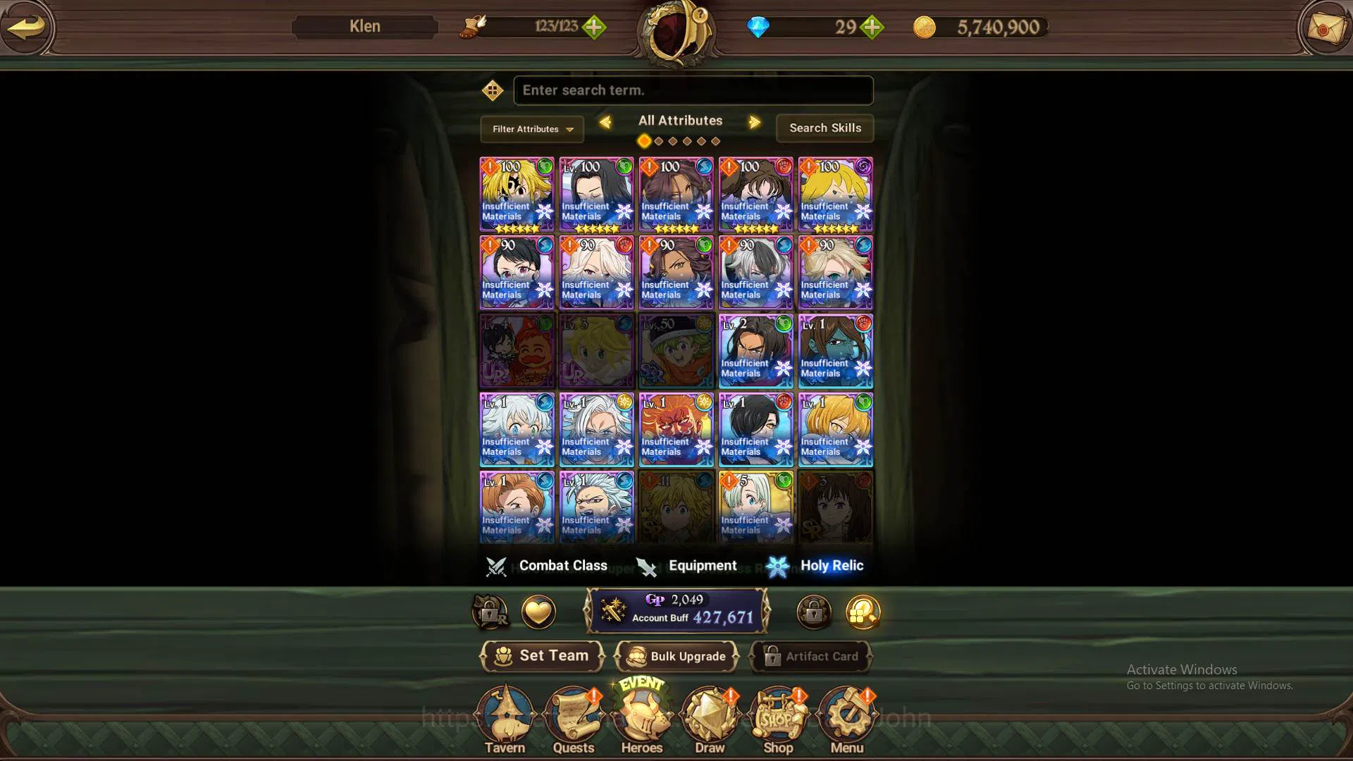 The Seven Deadly Sins: Grand Cross Accounts GLOBAL|427K CC|UR Merlin&Escanor,DK Meliodas,etc|D image 4