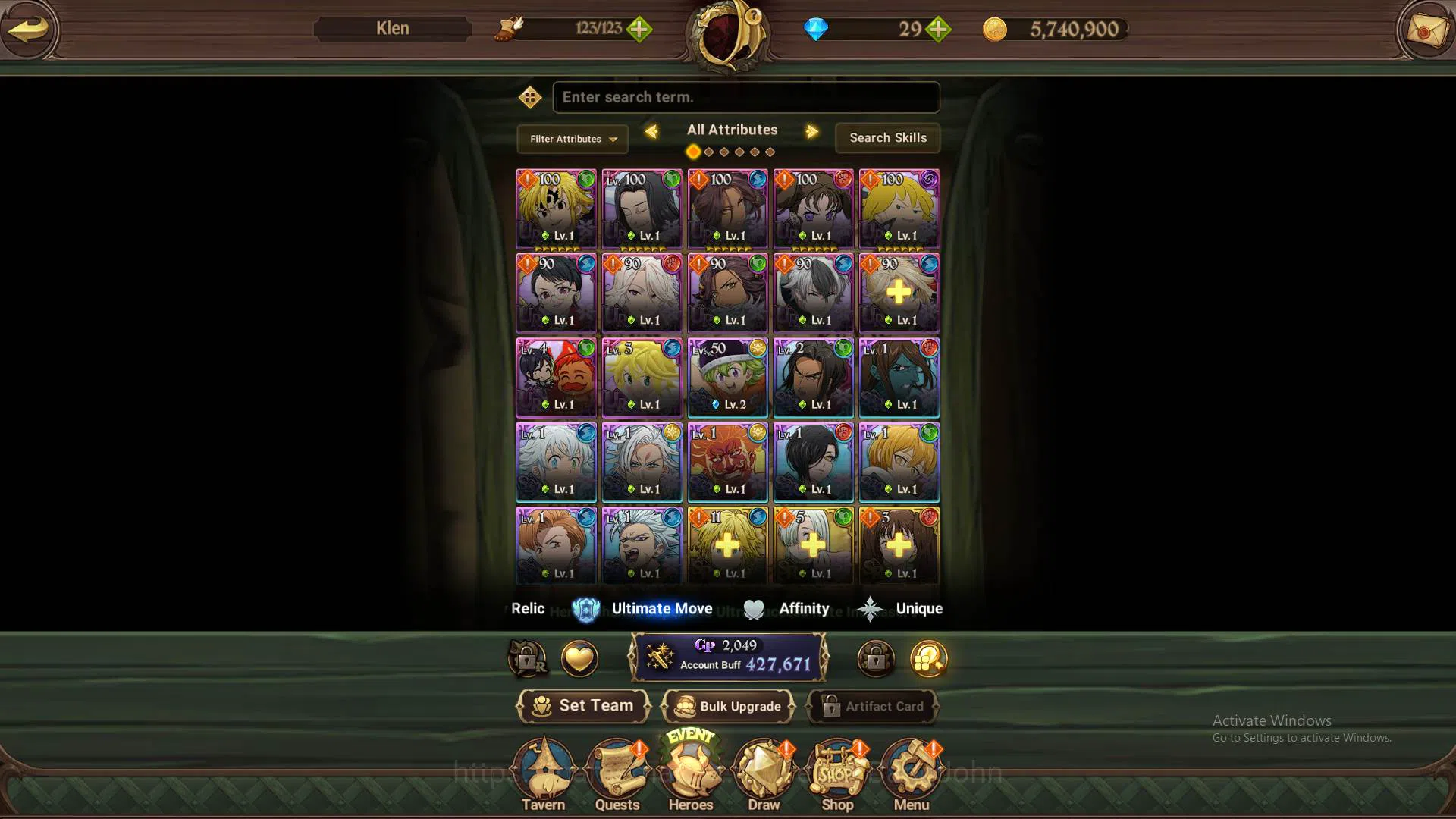 The Seven Deadly Sins: Grand Cross Accounts GLOBAL|427K CC|UR Merlin&Escanor,DK Meliodas,etc|D image 5