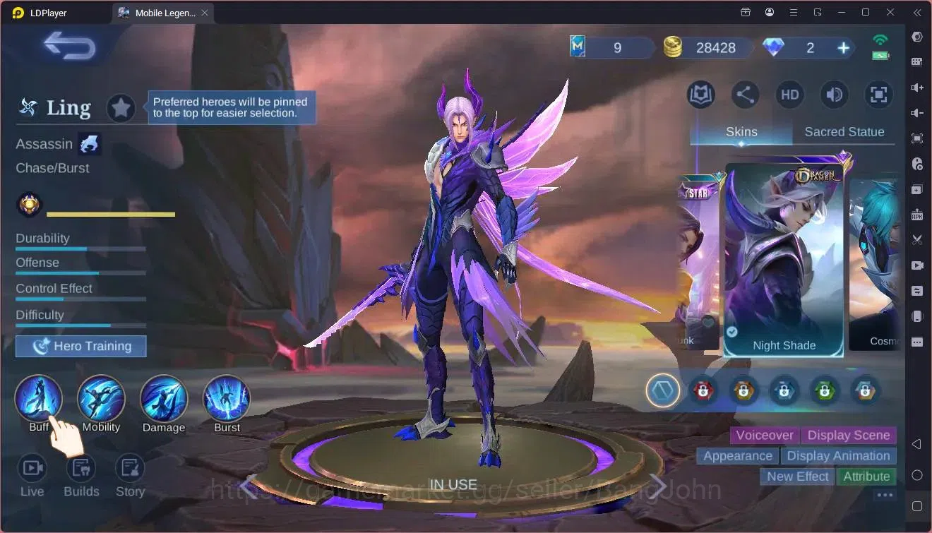 Mobile Legends: Bang Bang Accounts Global|Hero 103|Skin 138|Expert|9th  Fanny|CC Nata image 9
