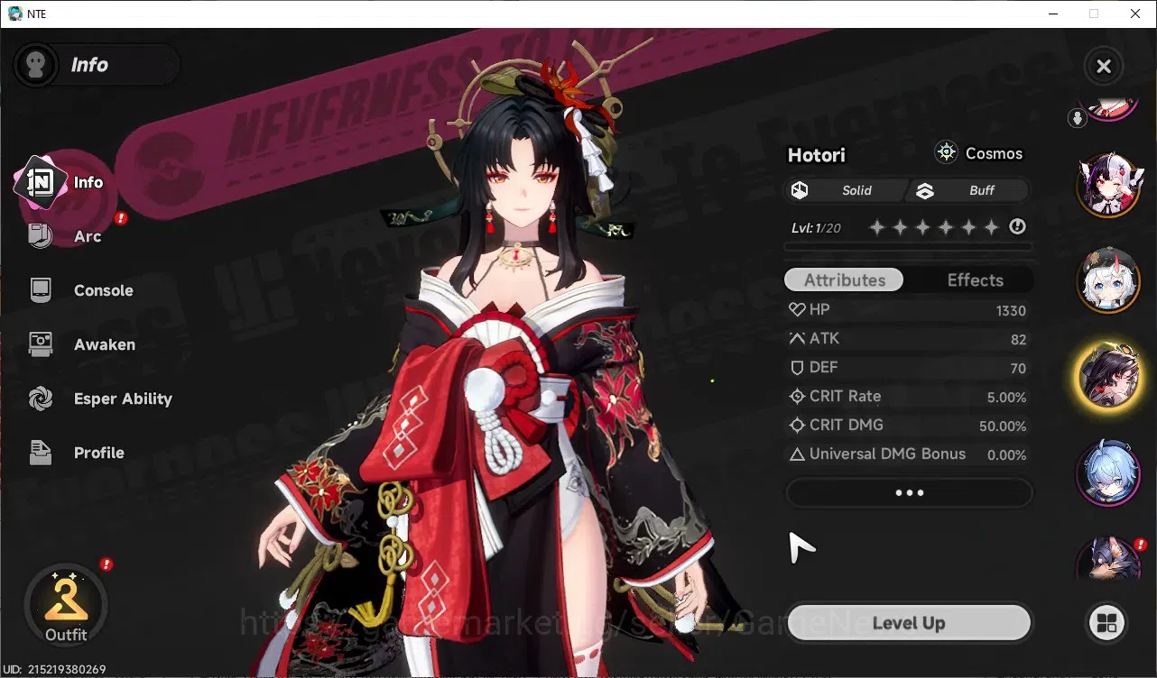 Neverness to Everness Accounts GLOBAL America|HL 3|3 SSR[Lacrimosa,Hotori,Sakiri] image 4