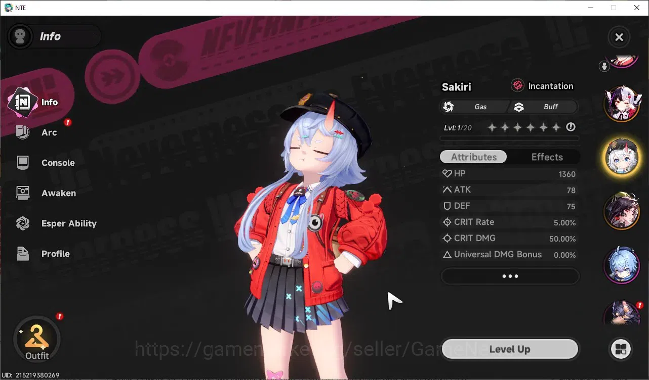 Neverness to Everness Accounts GLOBAL America|HL 3|3 SSR[Lacrimosa,Hotori,Sakiri] image 5