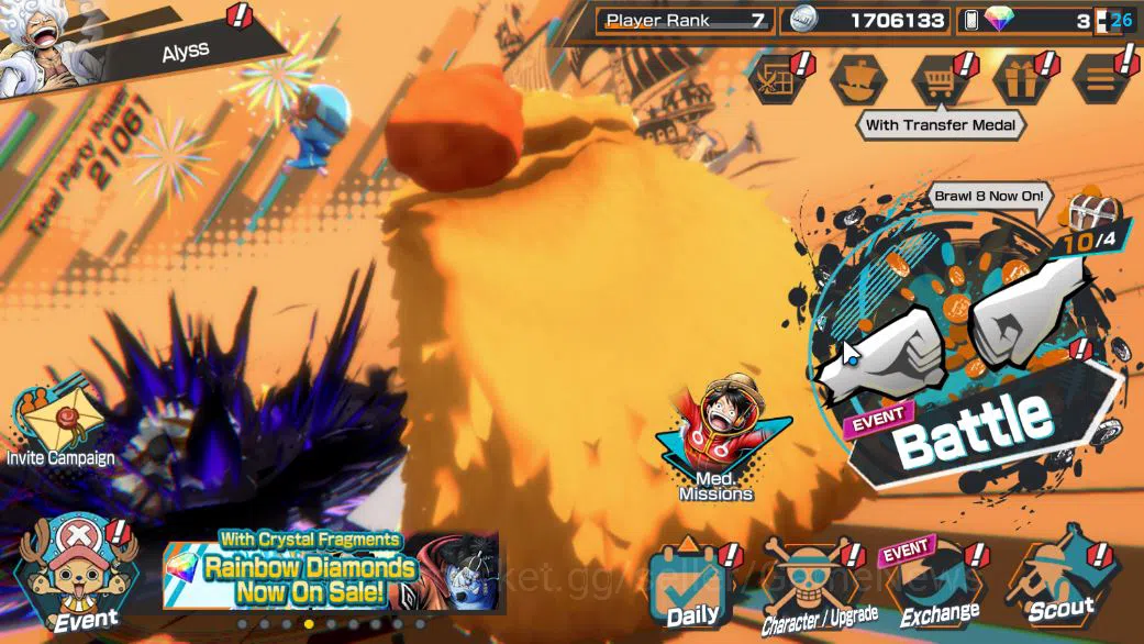 One Piece Bounty Rush Accounts Starter Global|6 EX|T5E ST.Jaygarcia,Gear5 Luffy,RO Roronoa Zoro,KING GOL D.Roger,AMS