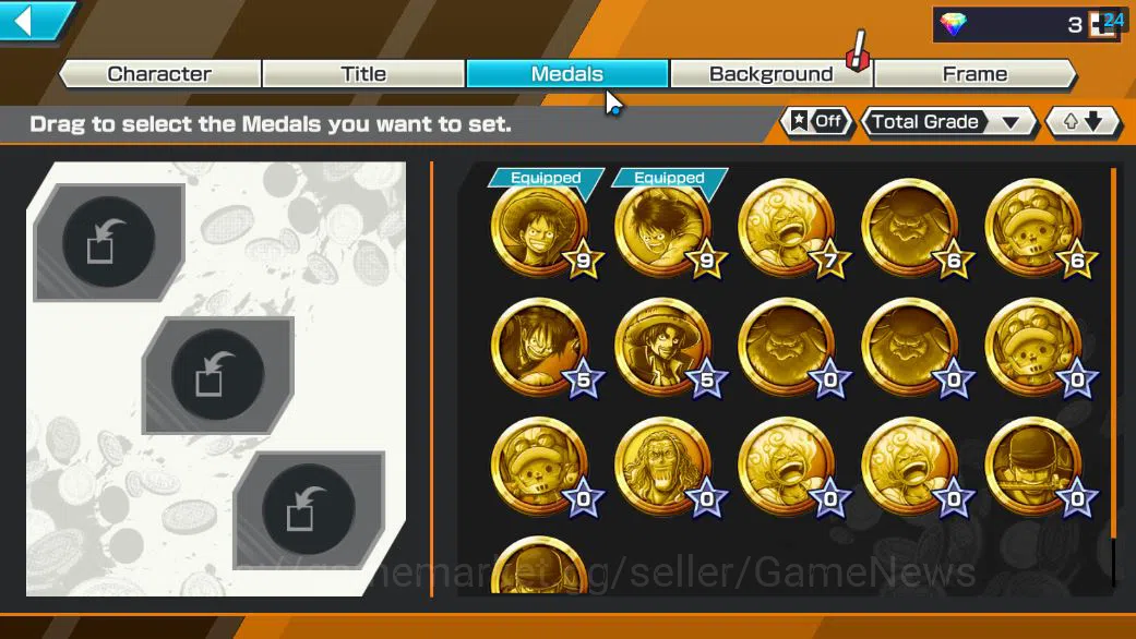 One Piece Bounty Rush Accounts Starter Global|6 EX|T5E ST.Jaygarcia,Gear5 Luffy,RO Roronoa Zoro,KING GOL D.Roger,AMS 3