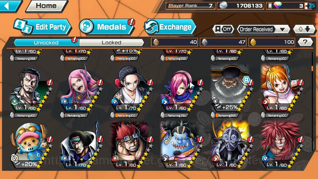 One Piece Bounty Rush Accounts Starter Global|6 EX|T5E ST.Jaygarcia,Gear5 Luffy,RO Roronoa Zoro,KING GOL D.Roger,AMS 7