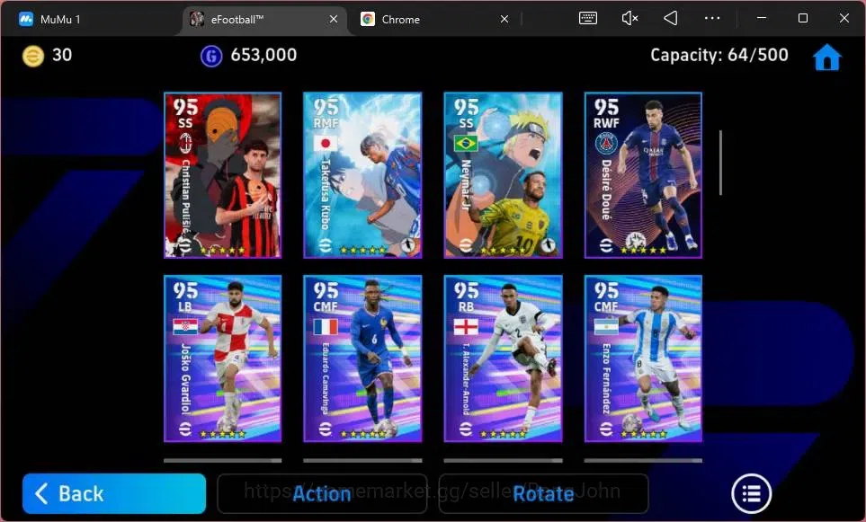 eFootball Accounts ANDROID|PW 3056|CollabNaruto P.E. Aubameyang Epic| image 6