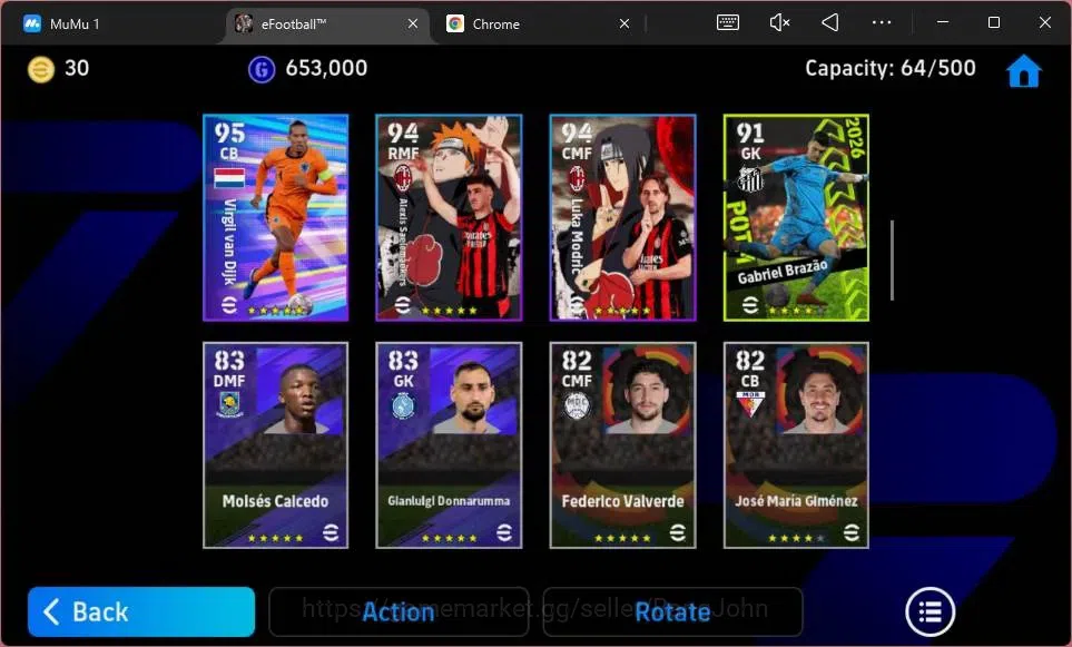 eFootball Accounts ANDROID|PW 3056|CollabNaruto P.E. Aubameyang Epic| image 7