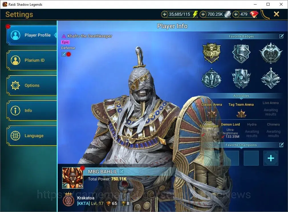 Raid: Shadow Legends Accounts Lv45 750K Power|18 Legend(Ezio,Xenomorph,Ninja,Ali image 2