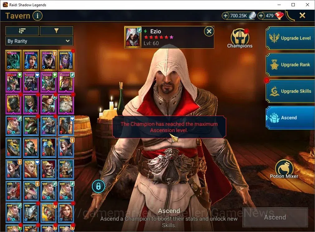 Raid: Shadow Legends Accounts Lv45 750K Power|18 Legend(Ezio,Xenomorph,Ninja,Ali image 20