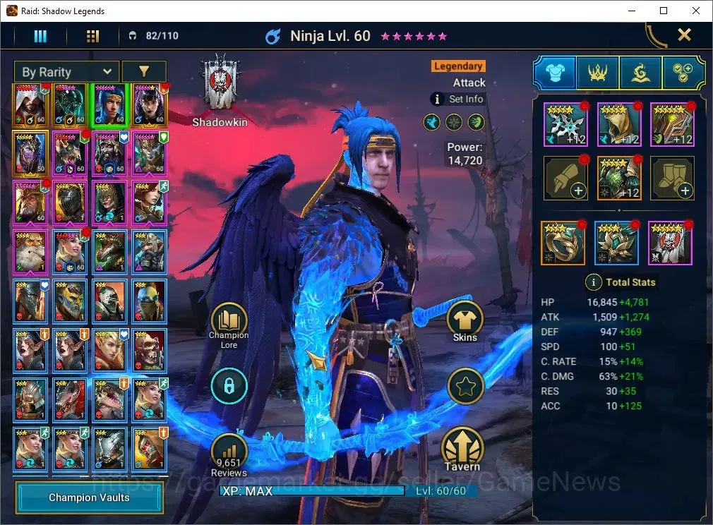 Raid: Shadow Legends Accounts Lv45 750K Power|18 Legend(Ezio,Xenomorph,Ninja,Ali image 5