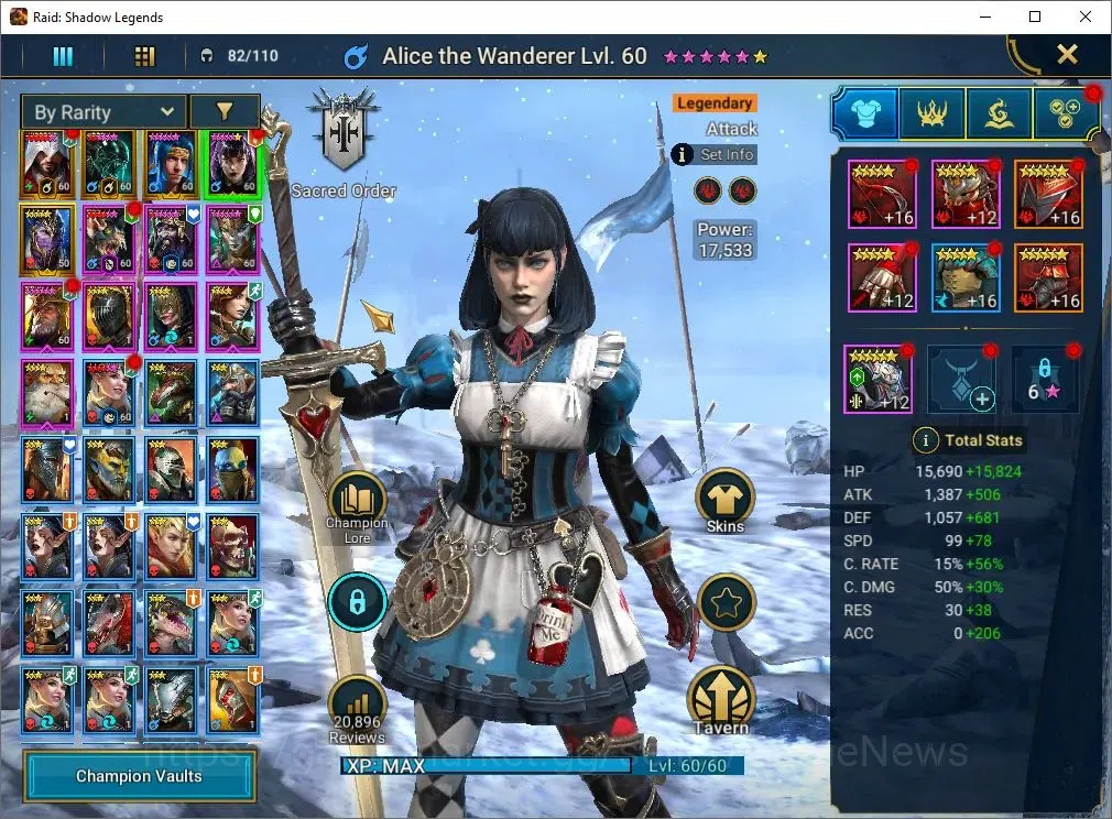 Raid: Shadow Legends Accounts Lv45 750K Power|18 Legend(Ezio,Xenomorph,Ninja,Ali image 6