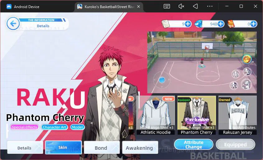 Kuroko's Basketball Street Rivals Accounts SEA|SV25|Lv26|Taiga Kagami A4,Seijuro Akashi,Tetsu image 6