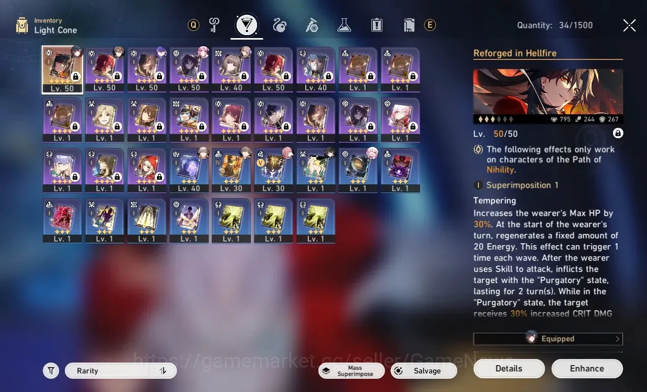 Honkai Star Rail Accounts ASIA |TL 31|3 Limited| Mortenax Blade + Sign, Ache image 6