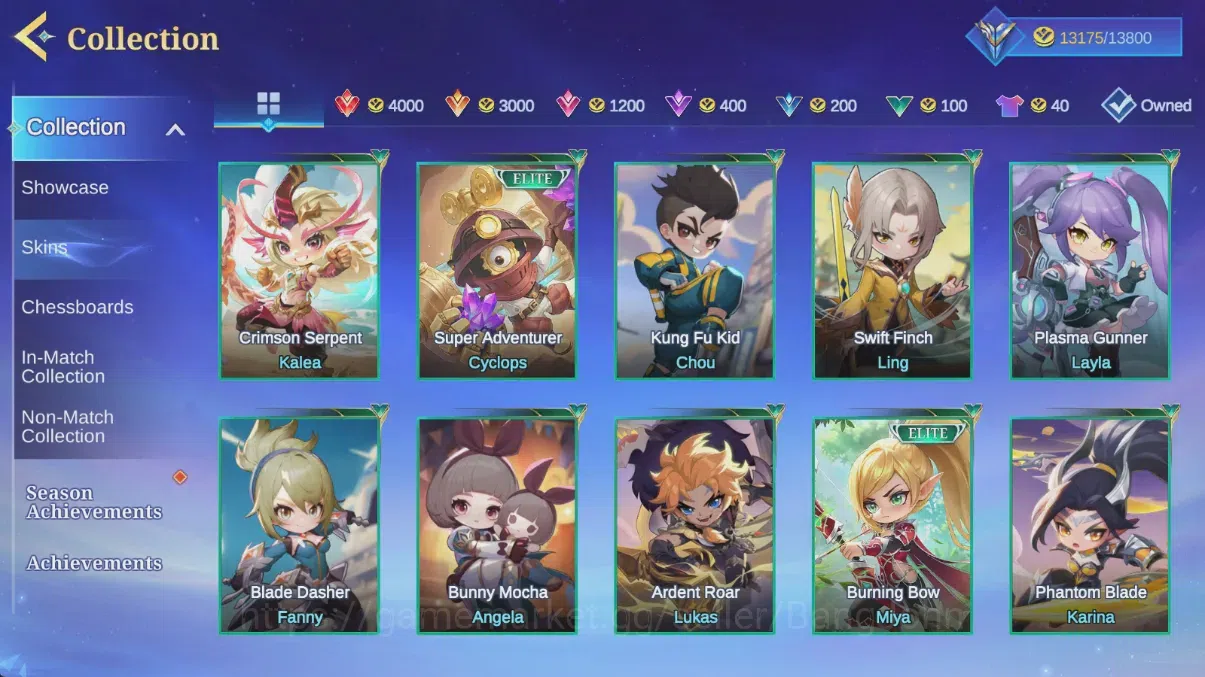 Magic Chess: Go Go Accounts Global|Rank Mythic 184*Best 230*|PrimeYZ|Epic Lance|CB[Spcial2&Elit3]15CMD B*3 |FreeML Check 13
