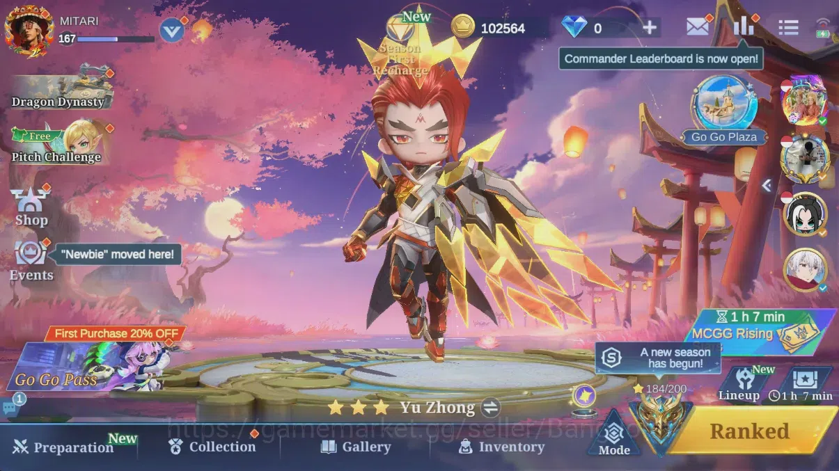 Magic Chess: Go Go Accounts Global|Rank Mythic 184*Best 230*|PrimeYZ|Epic Lance|CB[Spcial2&Elit3]15CMD B*3 |FreeML Check 5