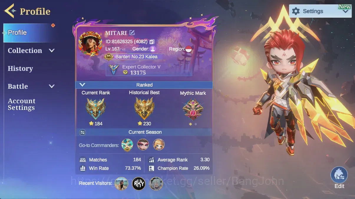 Magic Chess: Go Go Accounts Global|Rank Mythic 184*Best 230*|PrimeYZ|Epic Lance|CB[Spcial2&Elit3]15CMD B*3 |FreeML Check 6
