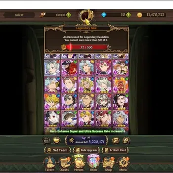 The Seven Deadly Sins: Grand Cross Accounts Endgame GLOBAL|3,2M CC|37 LS|6 LR,7 UR+Collab Gachiakuta+Cross