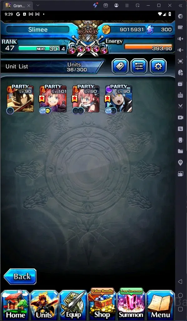 Grand Summoners Accounts Global | Rank 47 | Demon Lord Rimuru Lv90 TW | Eas image 5